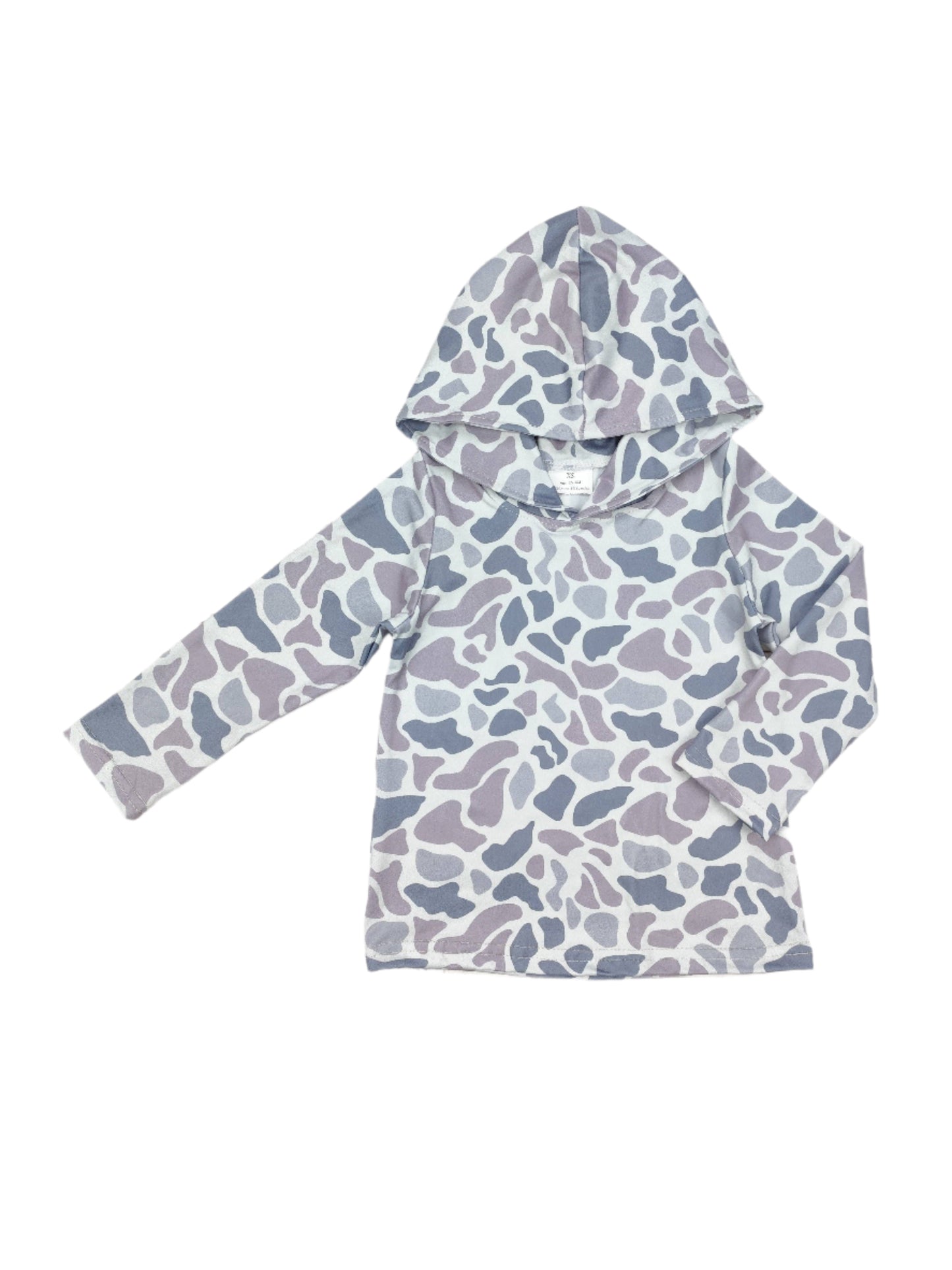 Old School Camo Printed Kids Hoodie