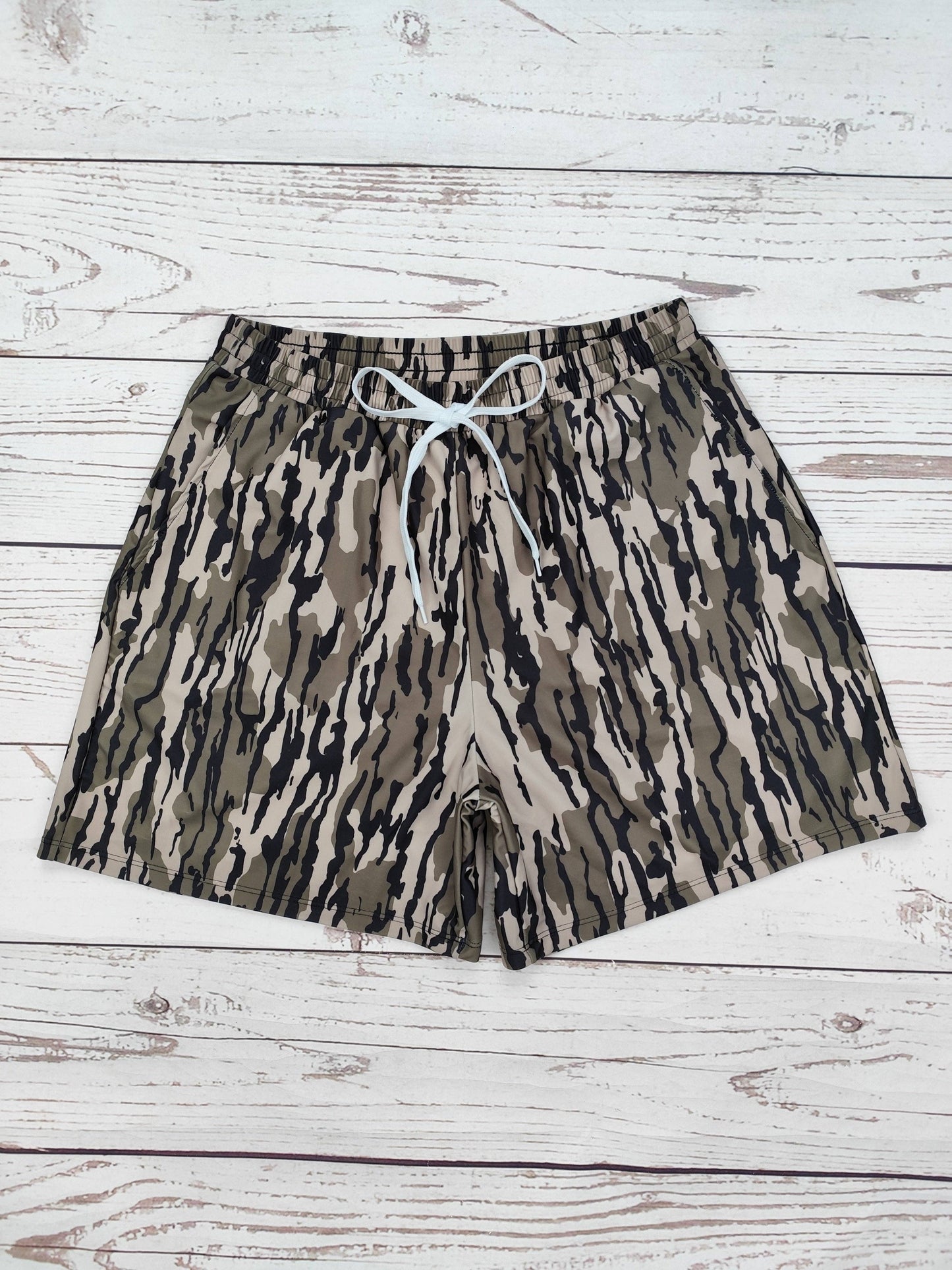 Men Camouflage Printed Swim Shorts