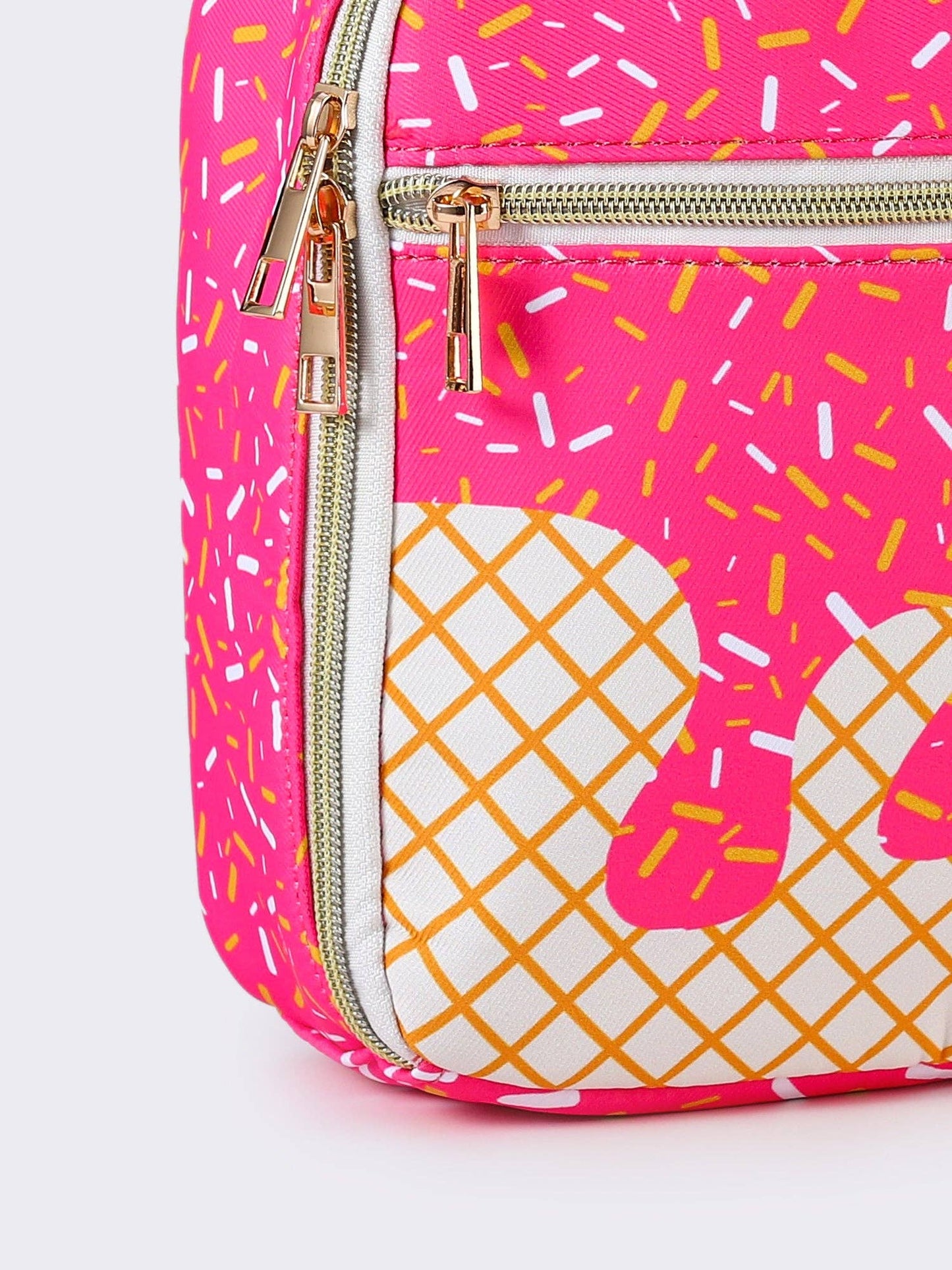 Pink Ice Cream Drip Canvas Lunch Box