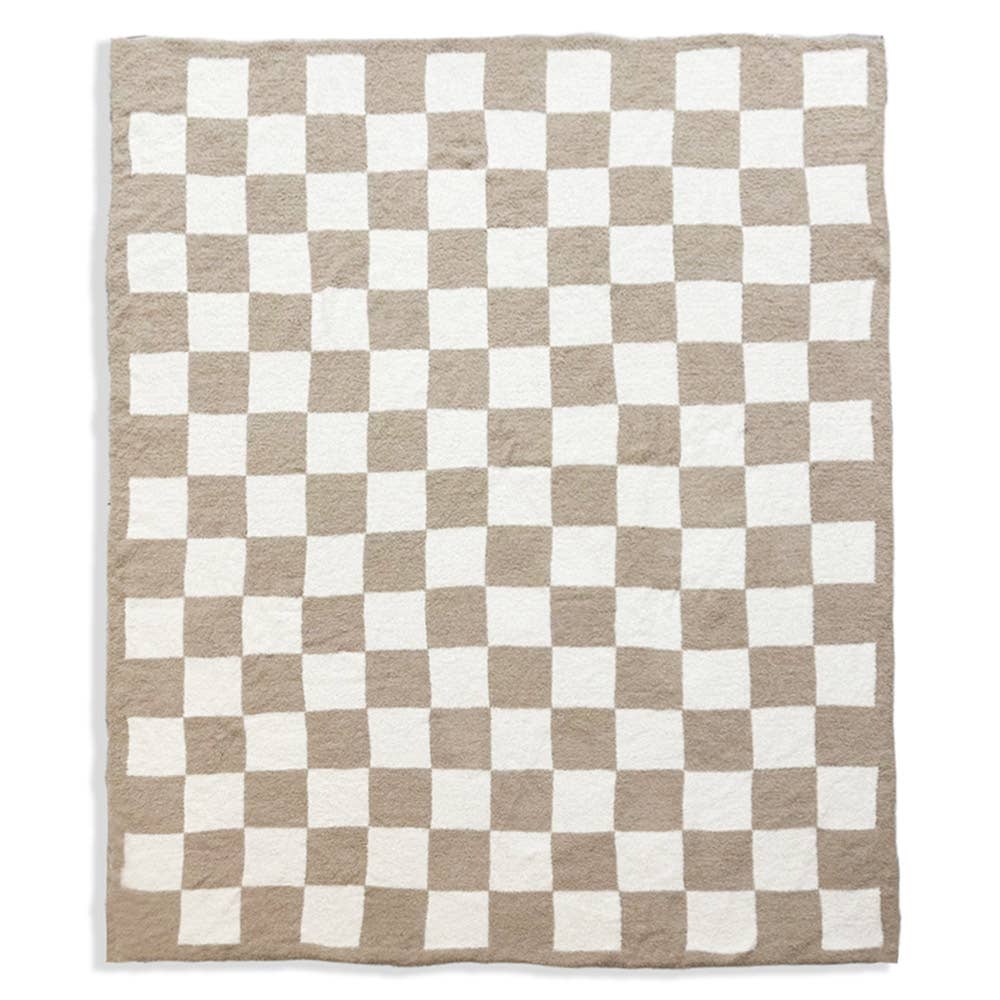 Reversible Checkerboard Patterned Throw Blanket Sensibling Corp.