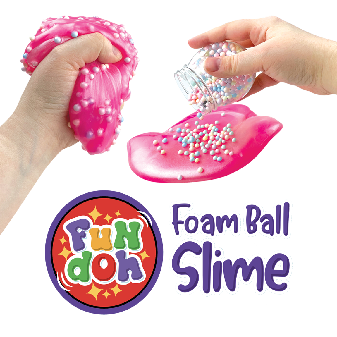 Fun Doh Fidget Foam Ball Slime Toy - 12/Display