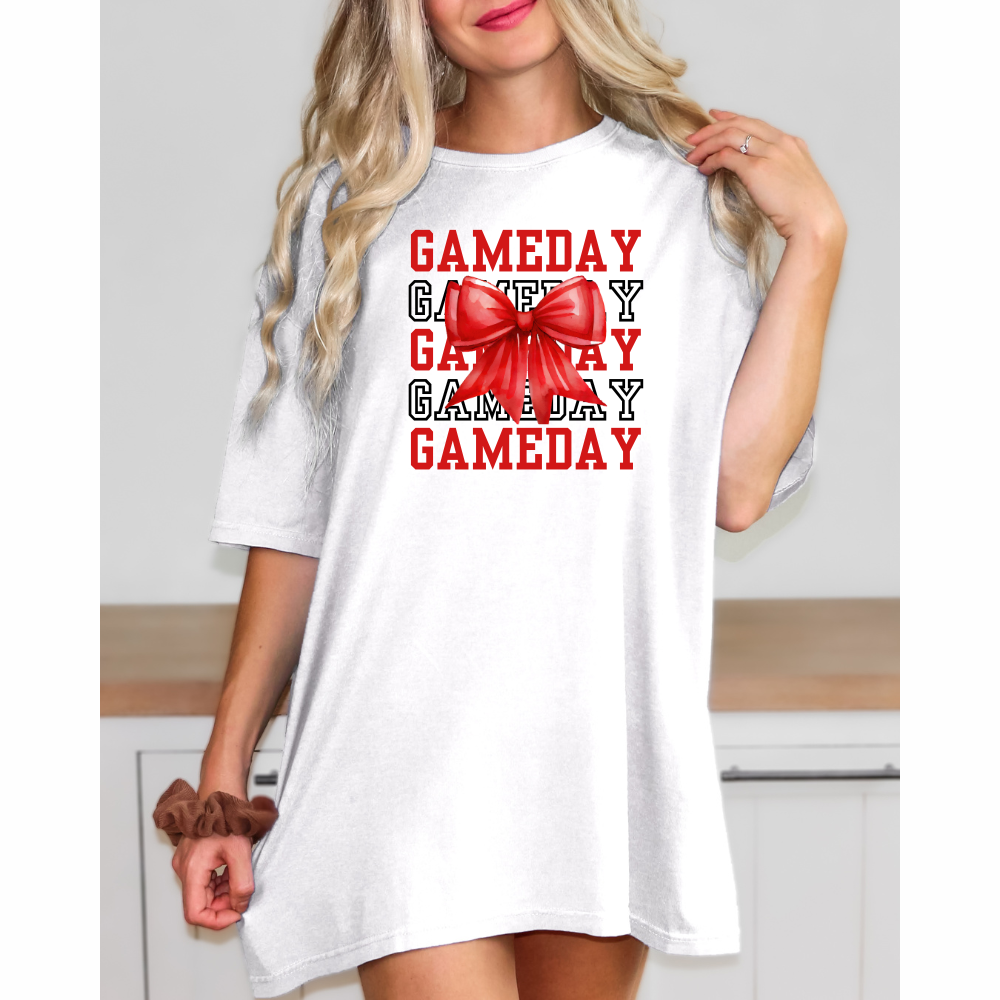Gameday Bow Comfort Colors Shirt