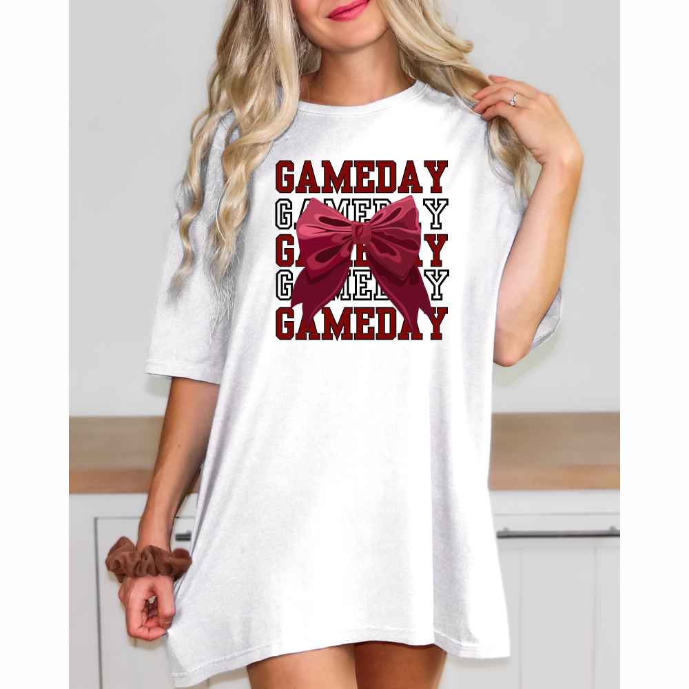 Gameday Bow Comfort Colors Shirt