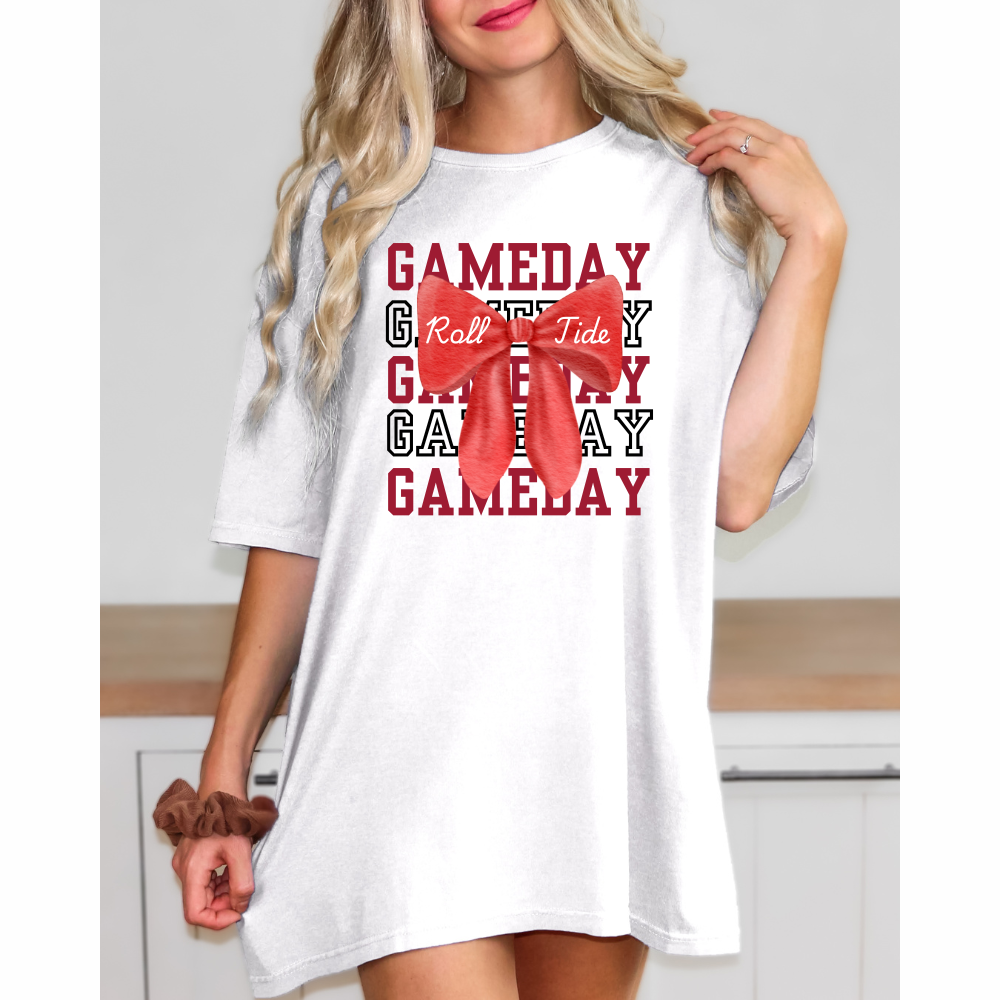 Gameday Bow Comfort Colors Shirt