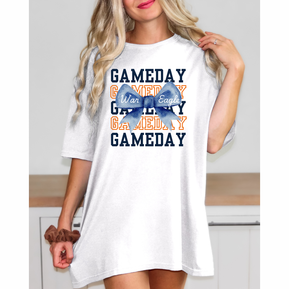 Gameday Bow Comfort Colors Shirt