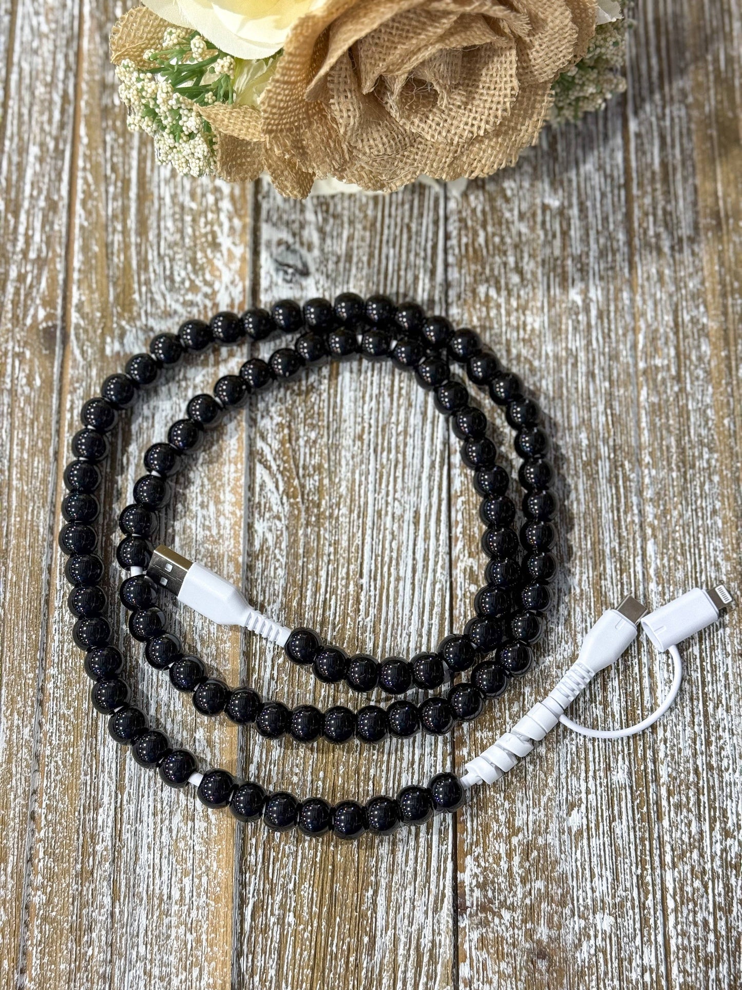 Candy "Black Pearl" 2 In 1 Phone Charger Harris Girls & Co.