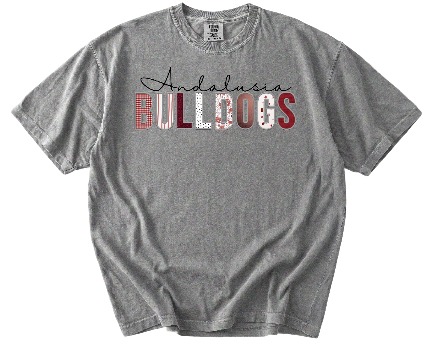 Andalusia Bulldogs Patchwork T-Shirt Gallery 334