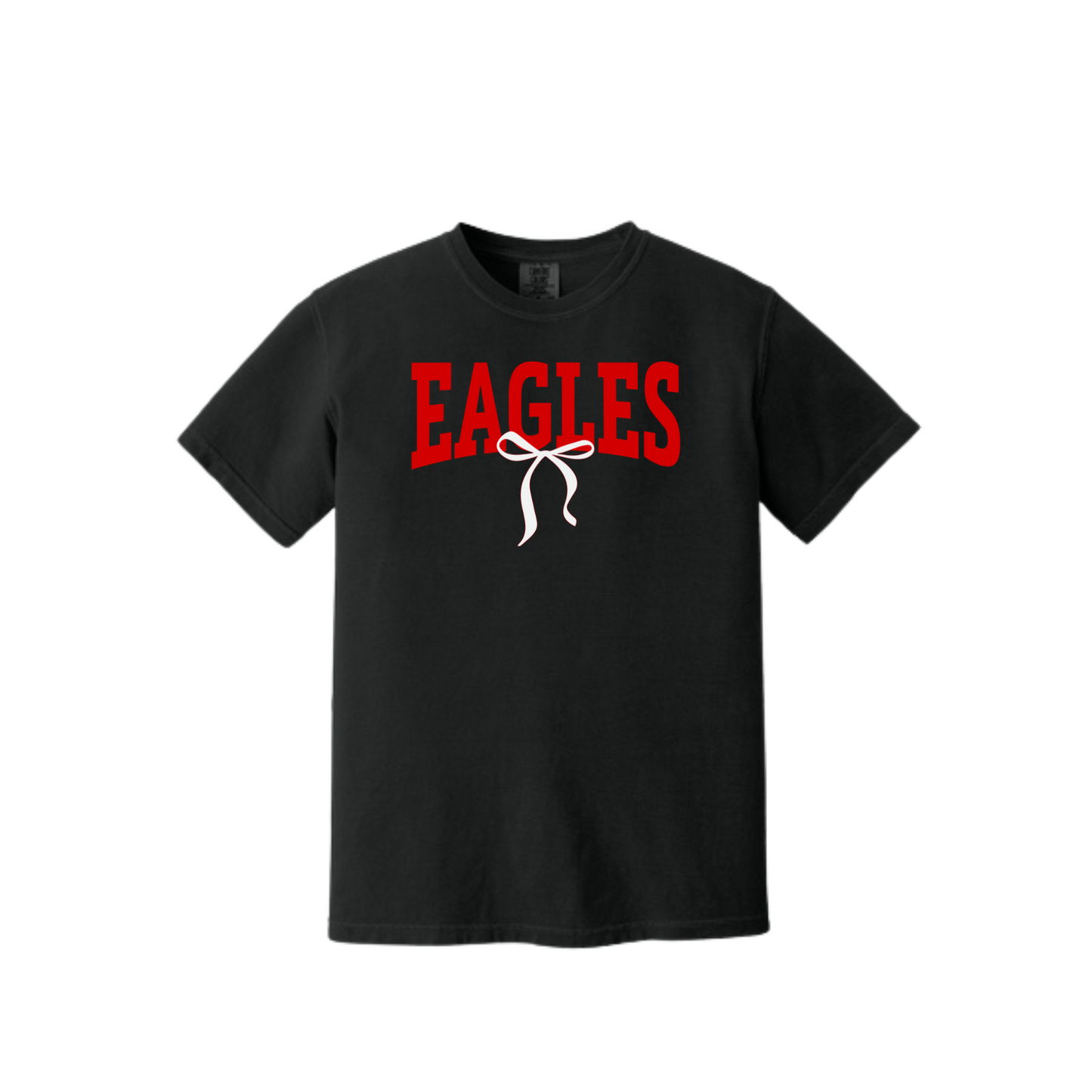 Comfort Colors Eagles Bow Tee (Adult and Youth Sizes)