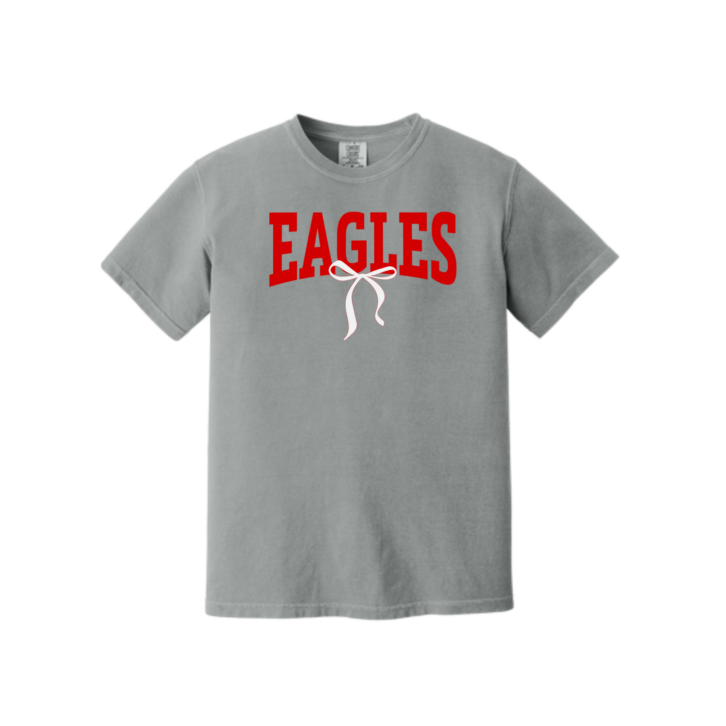 Comfort Colors Eagles Bow Tee (Adult and Youth Sizes)