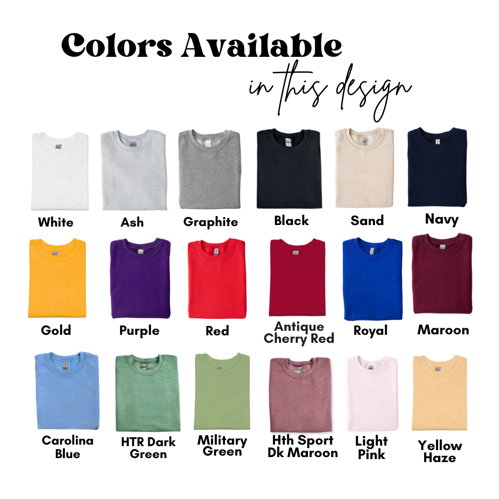 Cheer Gold Trim Chenille Patch  Unisex Gildan 18000 Sweatshirt