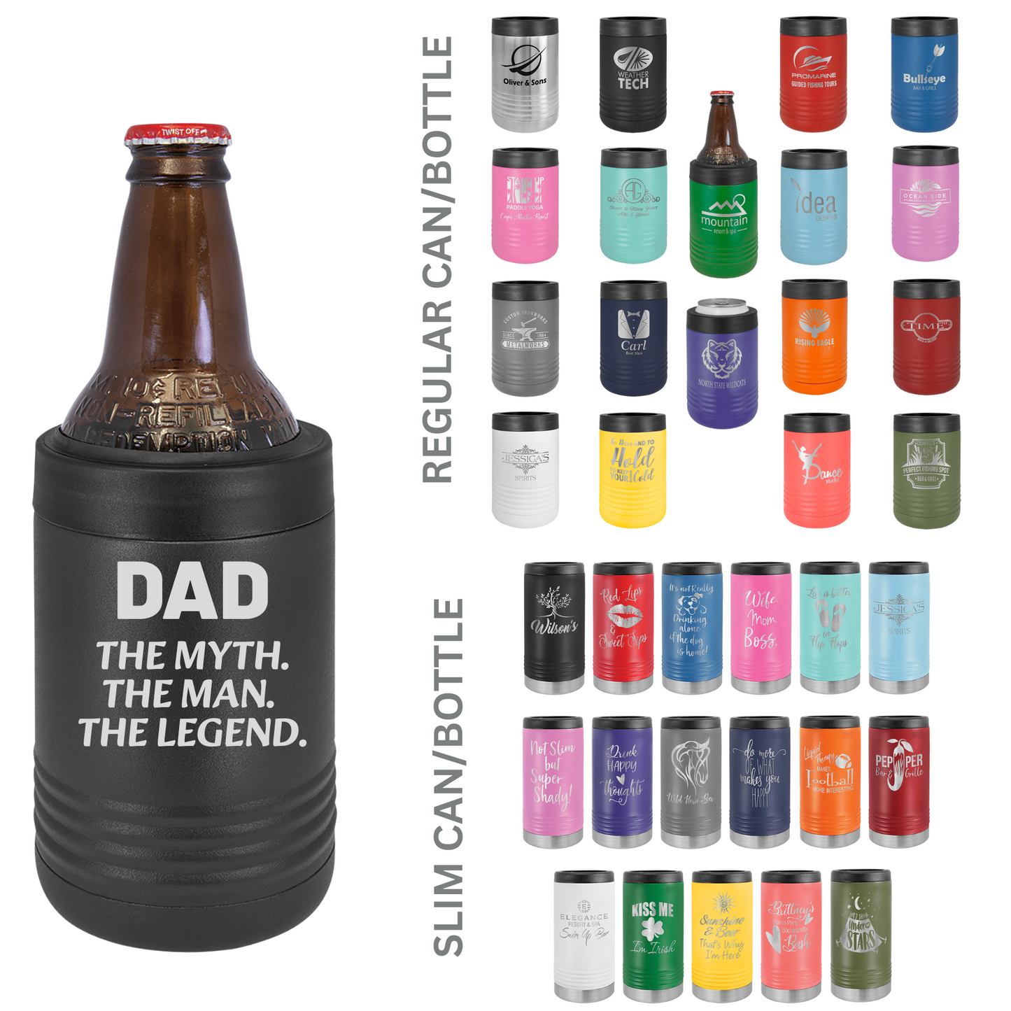 Customizable Stainless Huggers - Regular Can or Bottle