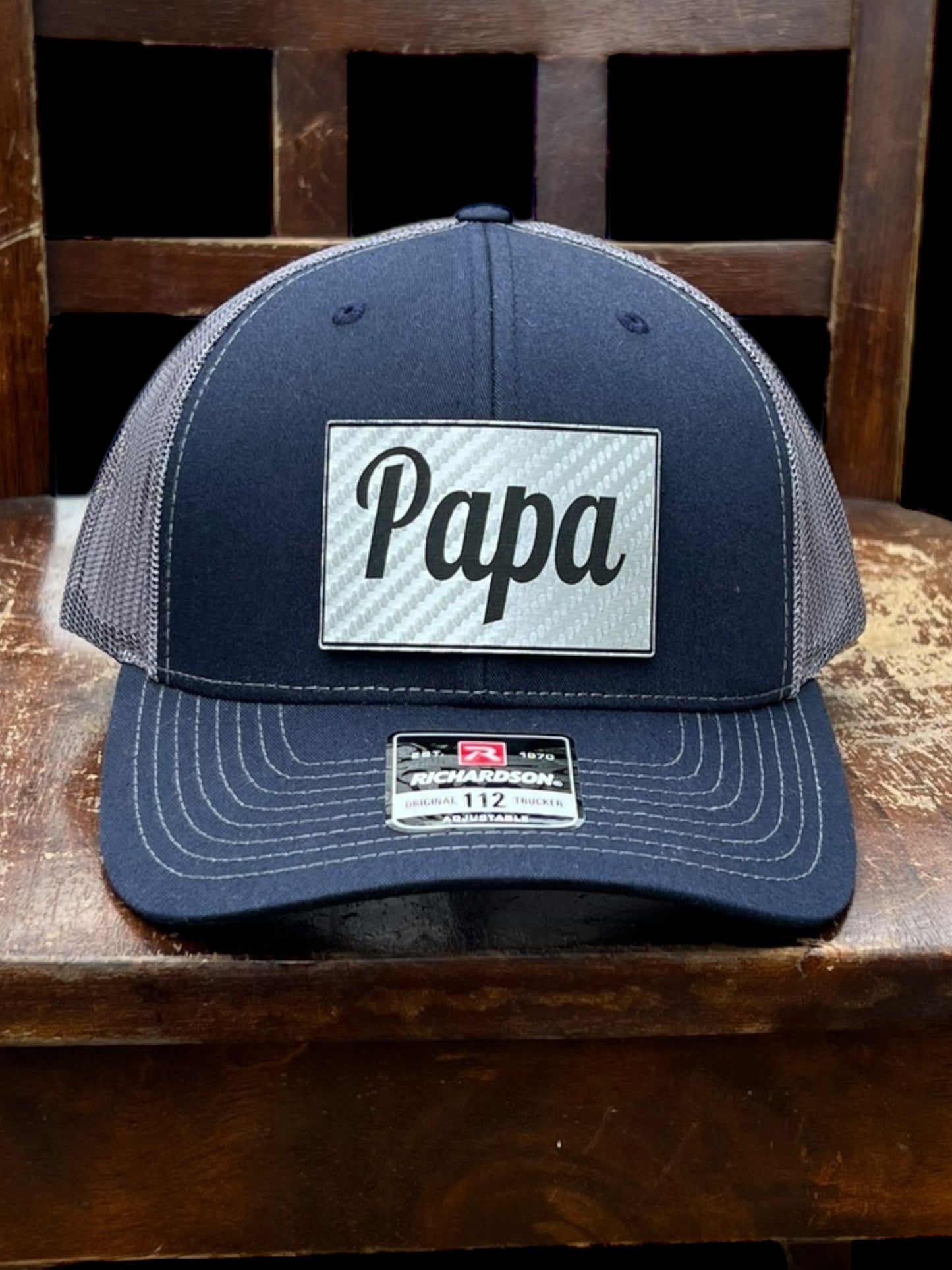 Papa Stainless Steel Leatherette Patch Hat Richardson 112