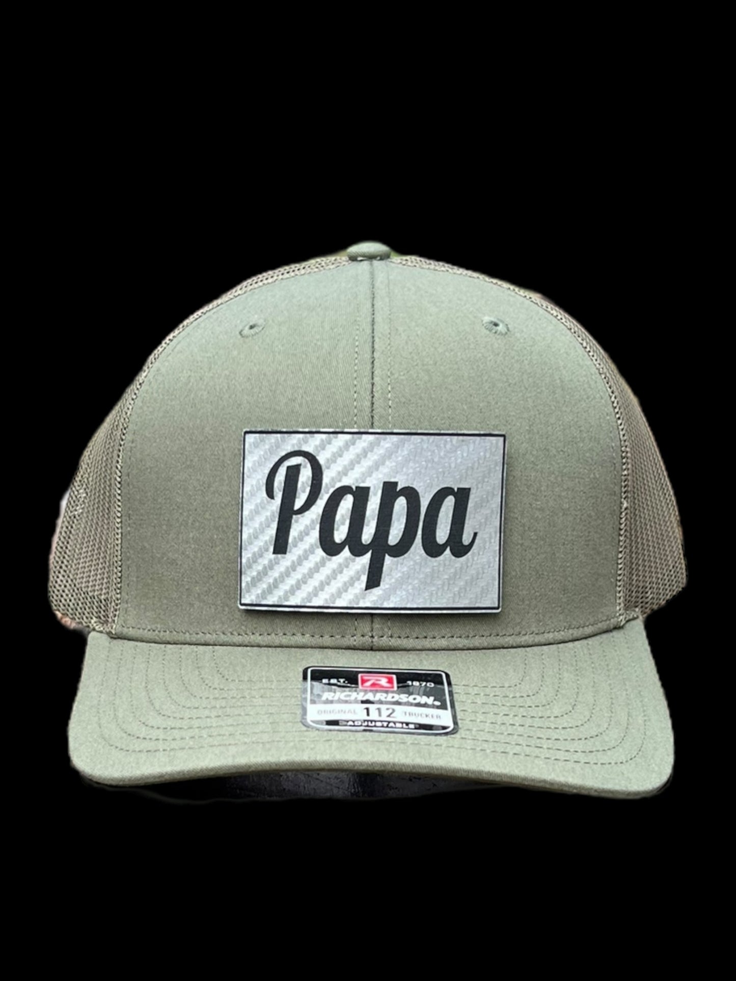 Papa Stainless Steel Leatherette Patch Hat Richardson 112