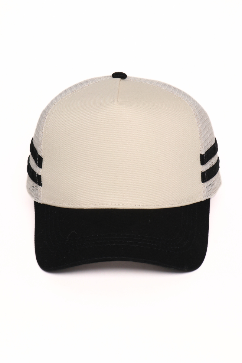 Retro Stripe Mesh Trucker Cap David And Young