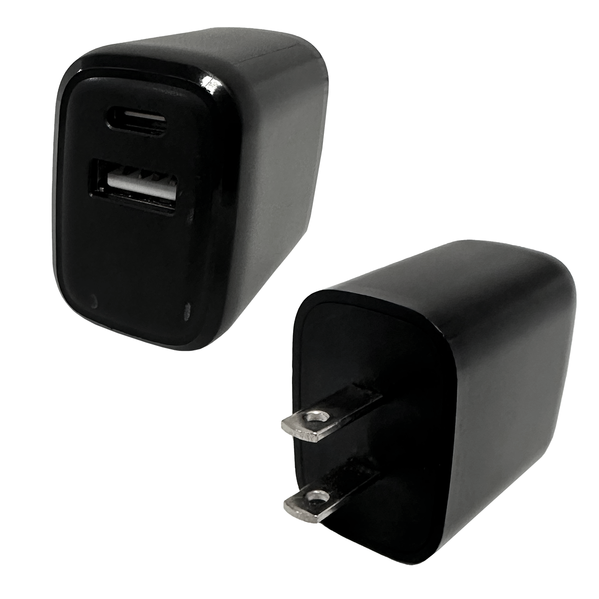 Dual Port AC USB & USB-C Wall Charger 20W BULK - 12/Pack Novelty Brands