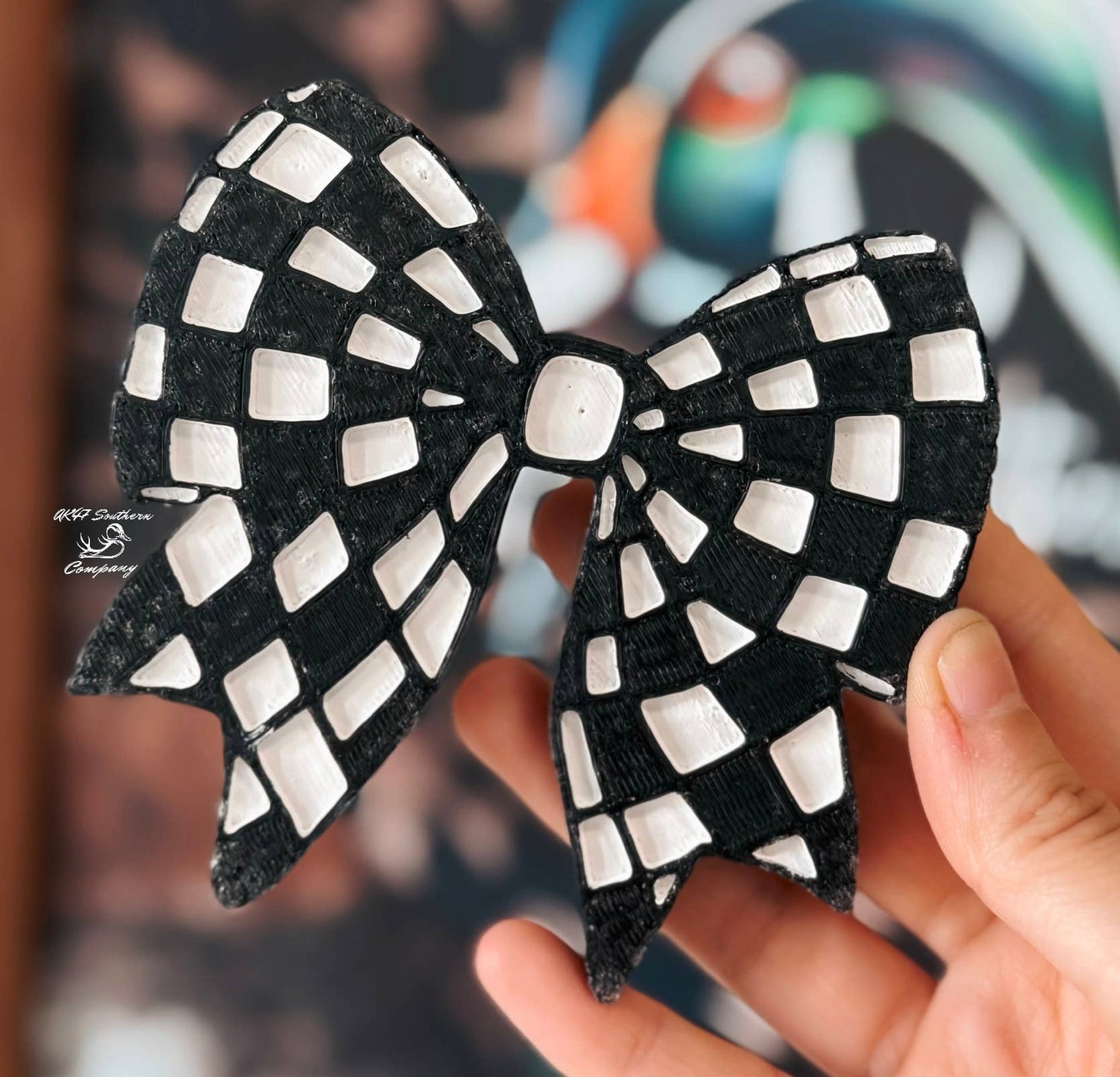 Checkered Bow Car Freshener