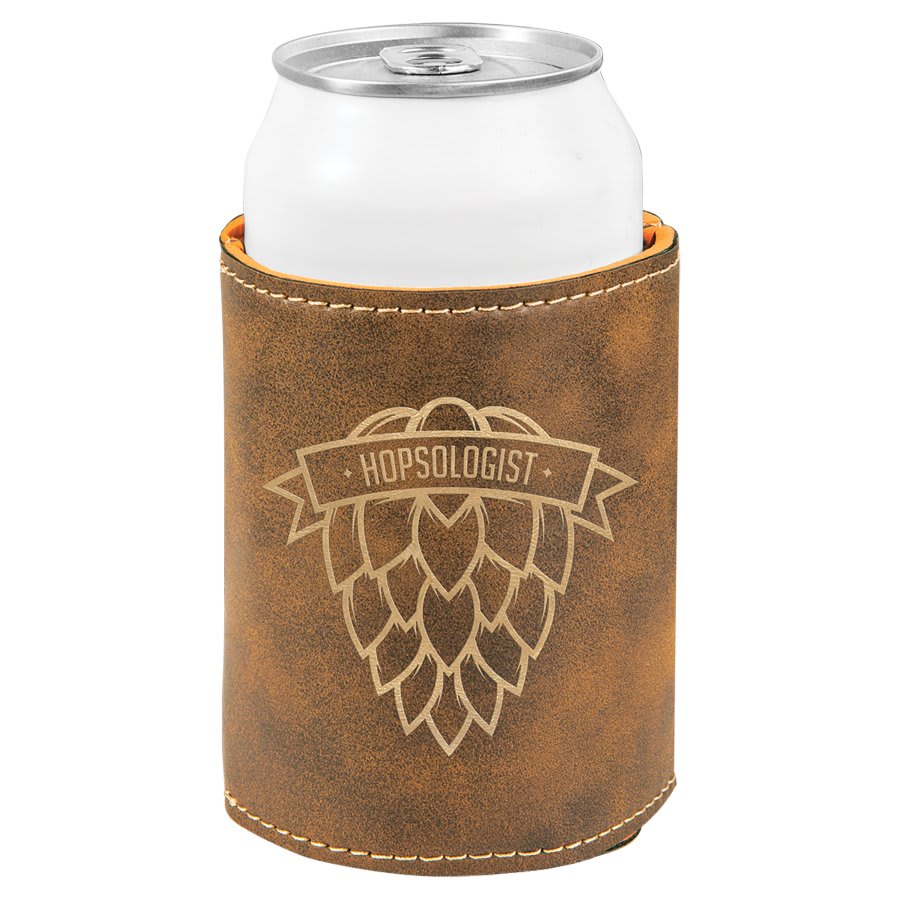 Customized Leatherette Beverage Holders- Regular Can Size