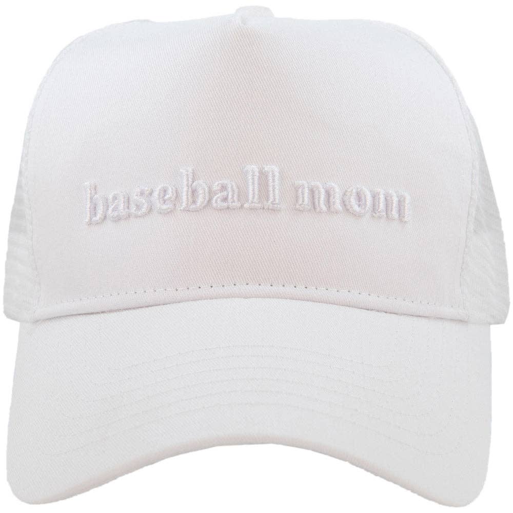 Baseball Mom 3-D Embroidered Trucker Hat Katydid
