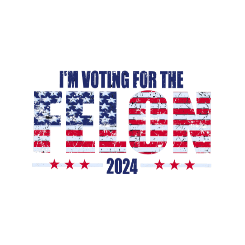 Men's Short Sleeve Comfort Colors- I'm Voting for a felon T-shirt