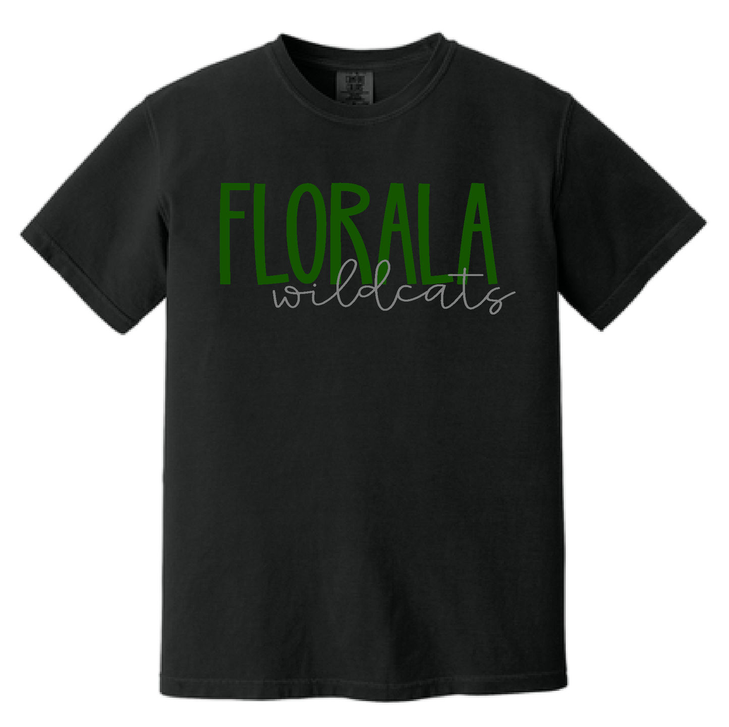Florala Wildcats Comfort Colors tee - Black