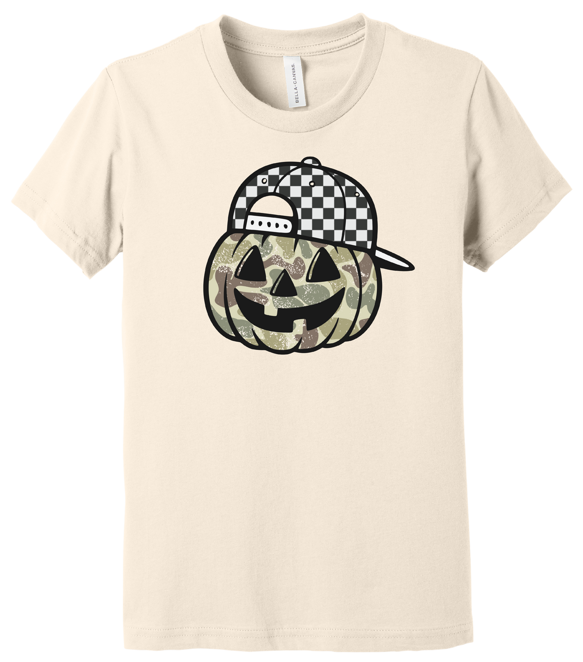 Youth Camo Jack-O'-Lantern - Short Sleeve T-Shirt Gallery 334