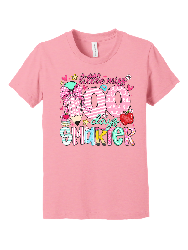 Little Miss 100 Days Smarter Youth Shirt Gallery 334