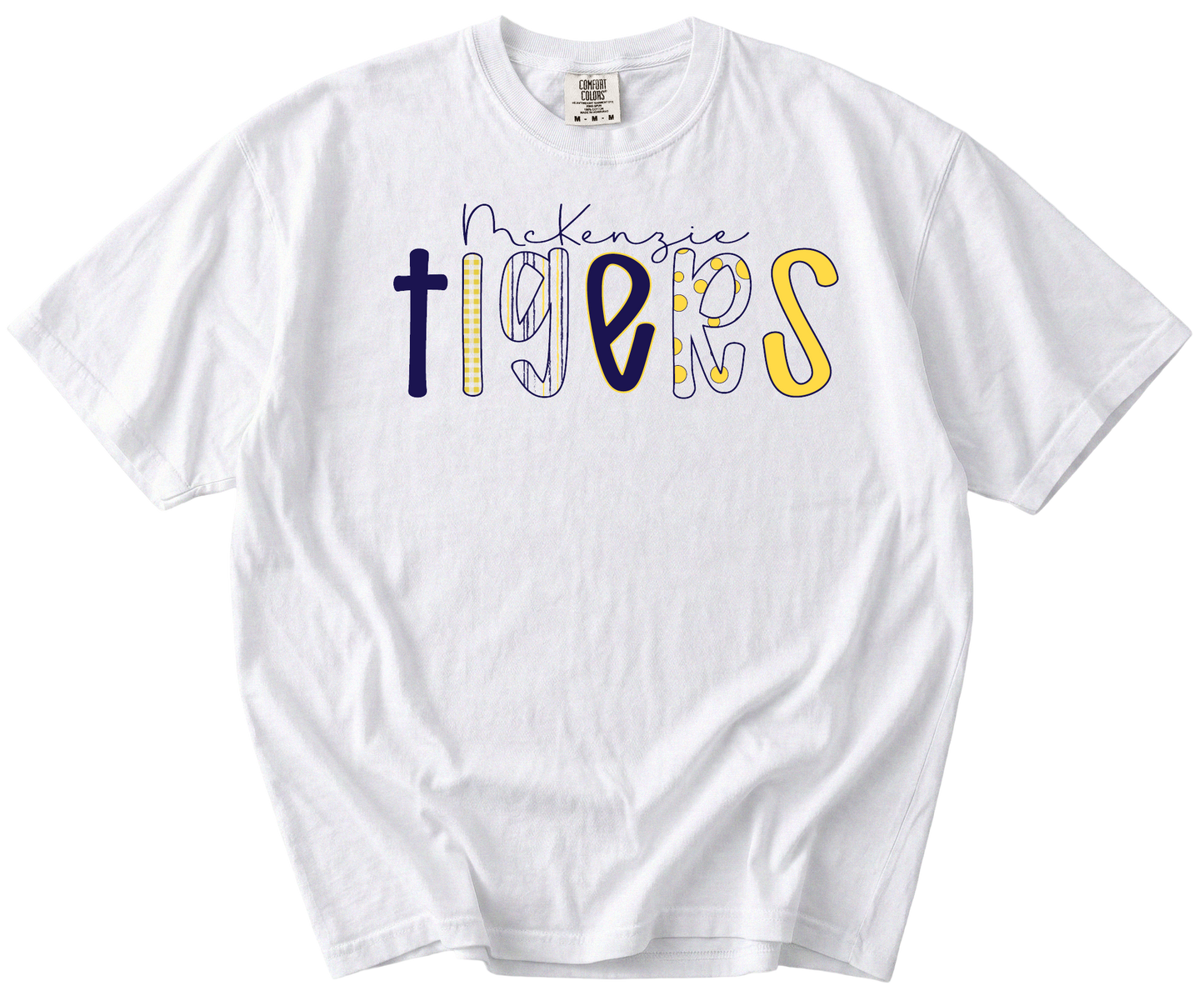 McKenzie Tigers Pattern Comfort Colors Tee Gallery 334