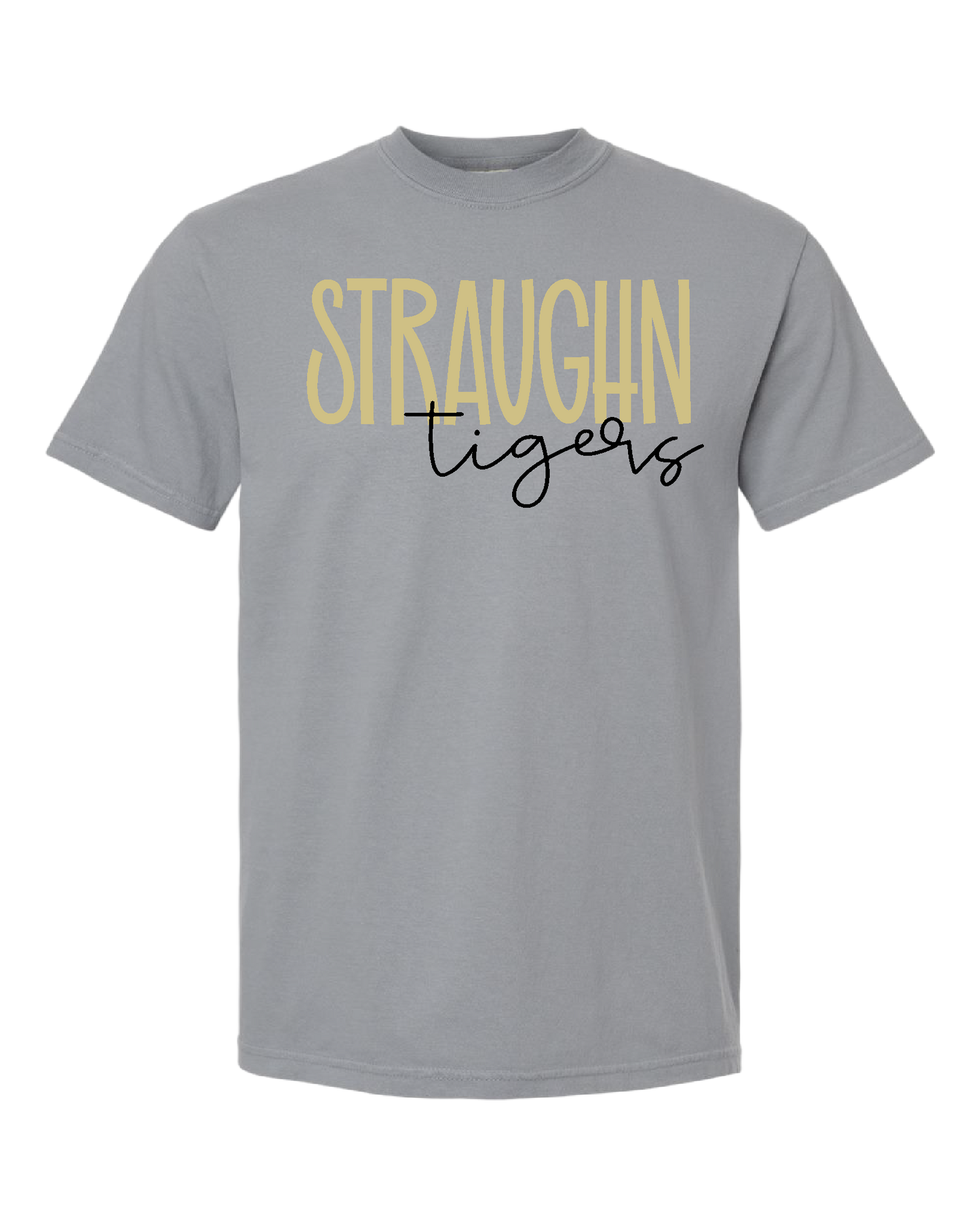 Straughn Tigers Comfort Colors tee - Gray