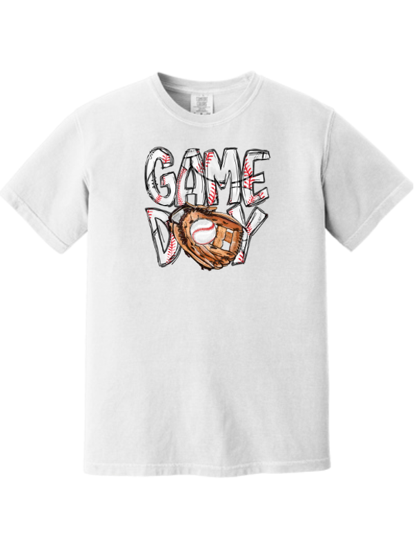 Game Day Baseball T-Shirt with Glove Comfort Colors