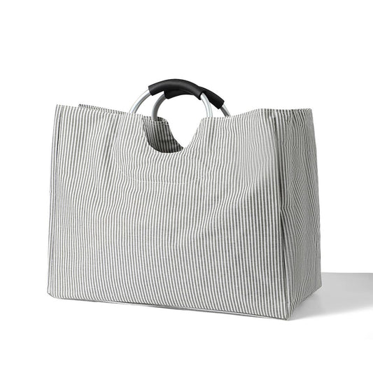 Collapsible Fabric Laundry Bag with Metal Handles Selini New York