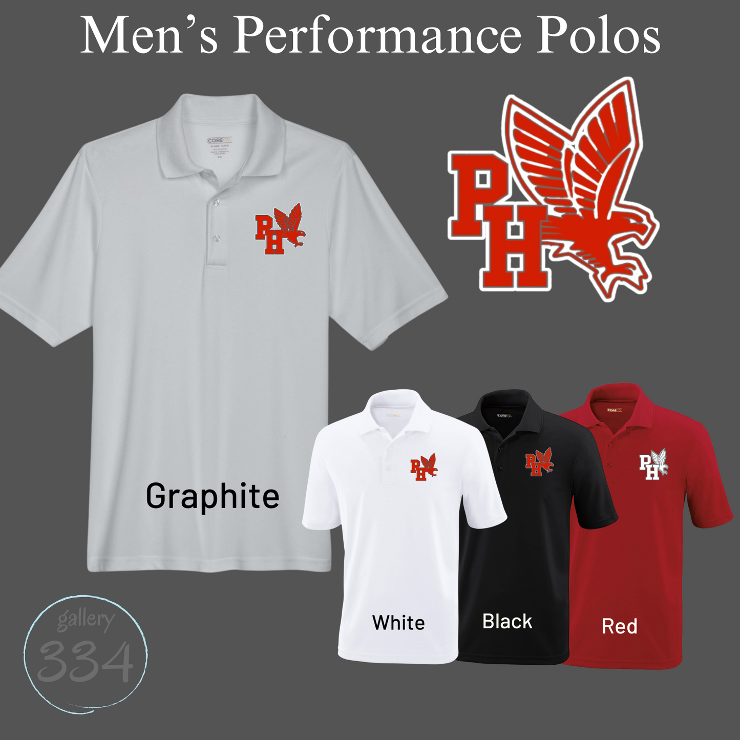 Men's Performance Polo- PH Eagle Logo