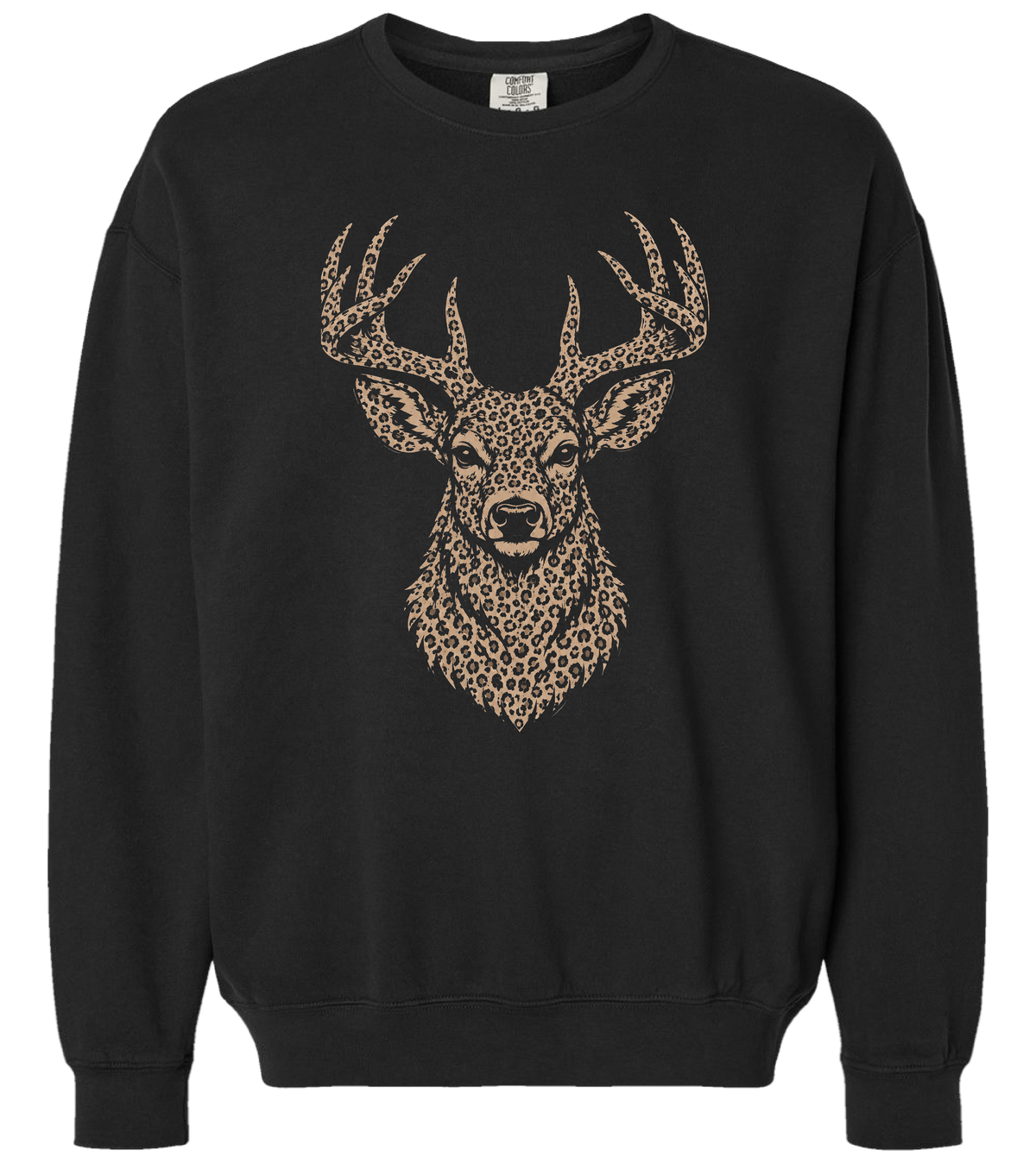 Leopard Buck - Comfort Colors 1466 Crewneck Sweatshirt Gallery 334