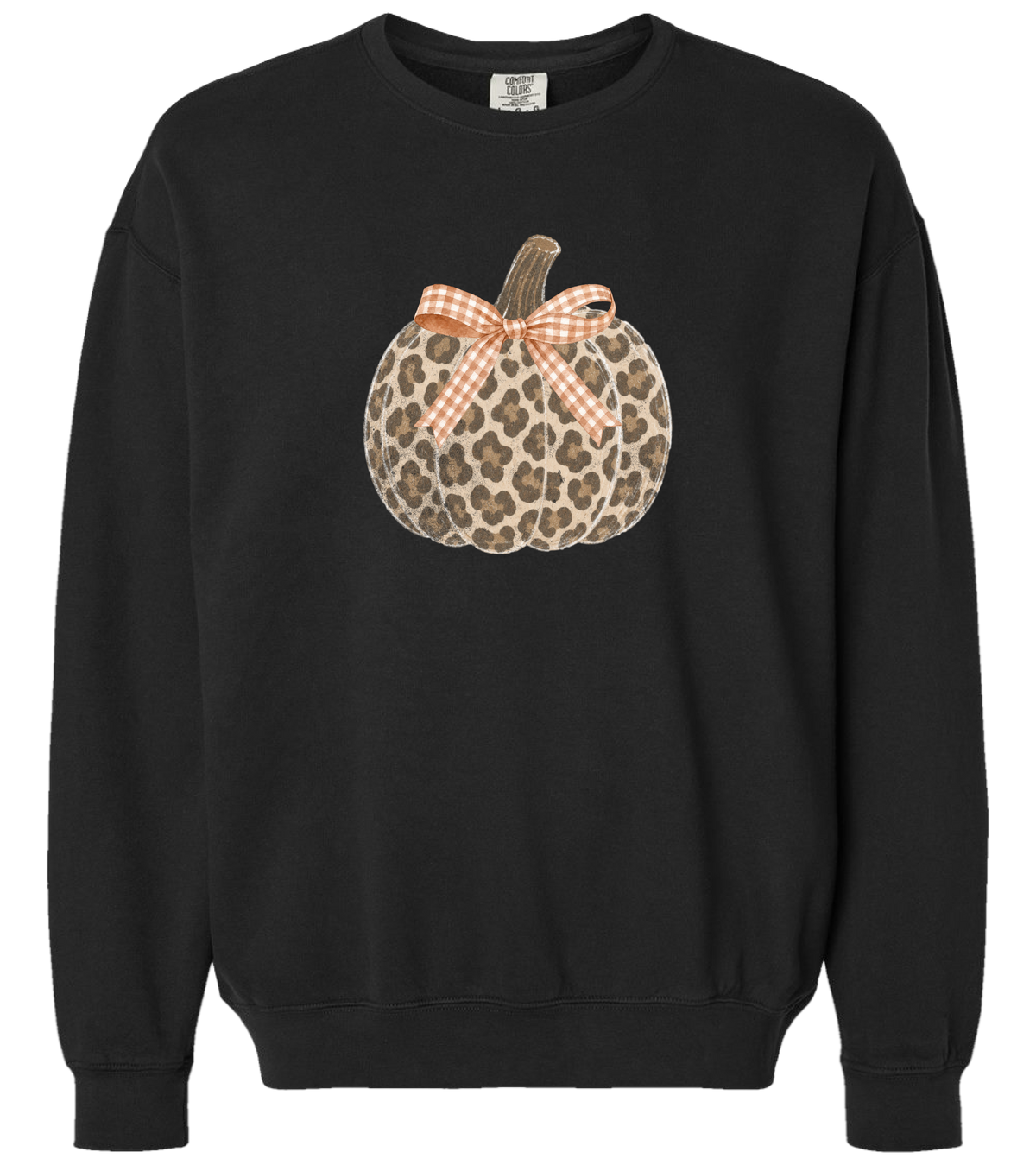 Leopard Pumpkin - Comfort Colors 1466 Crewneck Sweatshirt Gallery 334