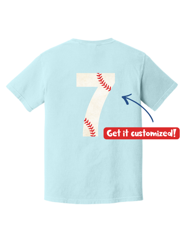 Baseball Doodle T-Shirt- Customize with baseball number Gallery 334
