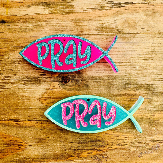 **Custom** “Pray” Christian Fish Car Freshie Southern Creek Wholesale