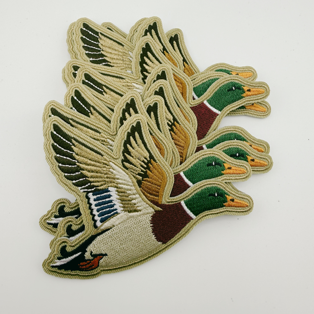 4" Flying Duck -  Embroidered Hat Patch TEELUX