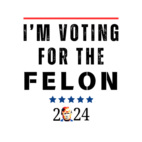 Men's S/S T-shirt- I'm Voting for a felon Design 2