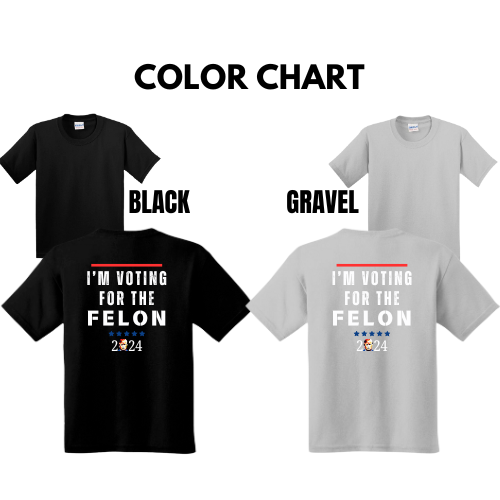 Men's S/S T-shirt- I'm Voting for a felon Design 2