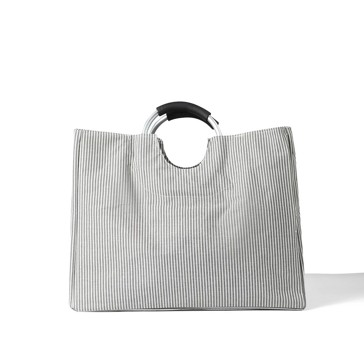 Collapsible Fabric Laundry Bag with Metal Handles Selini New York