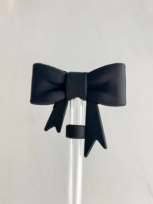 Straw Cover 10MM "Large Black Bow"