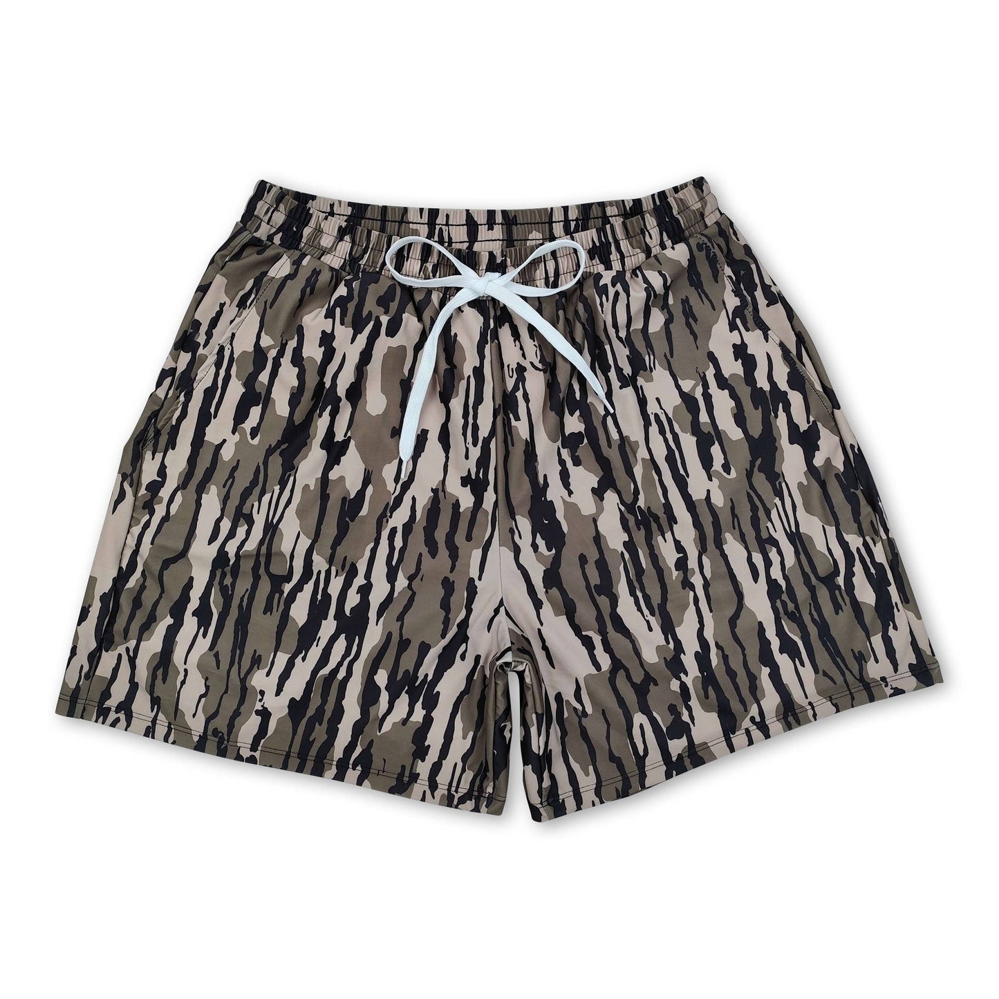 Multi color camo adult men swim trunks
