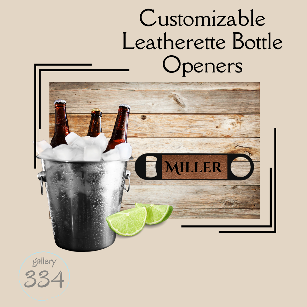 Customized Leatherette Bottle Openers