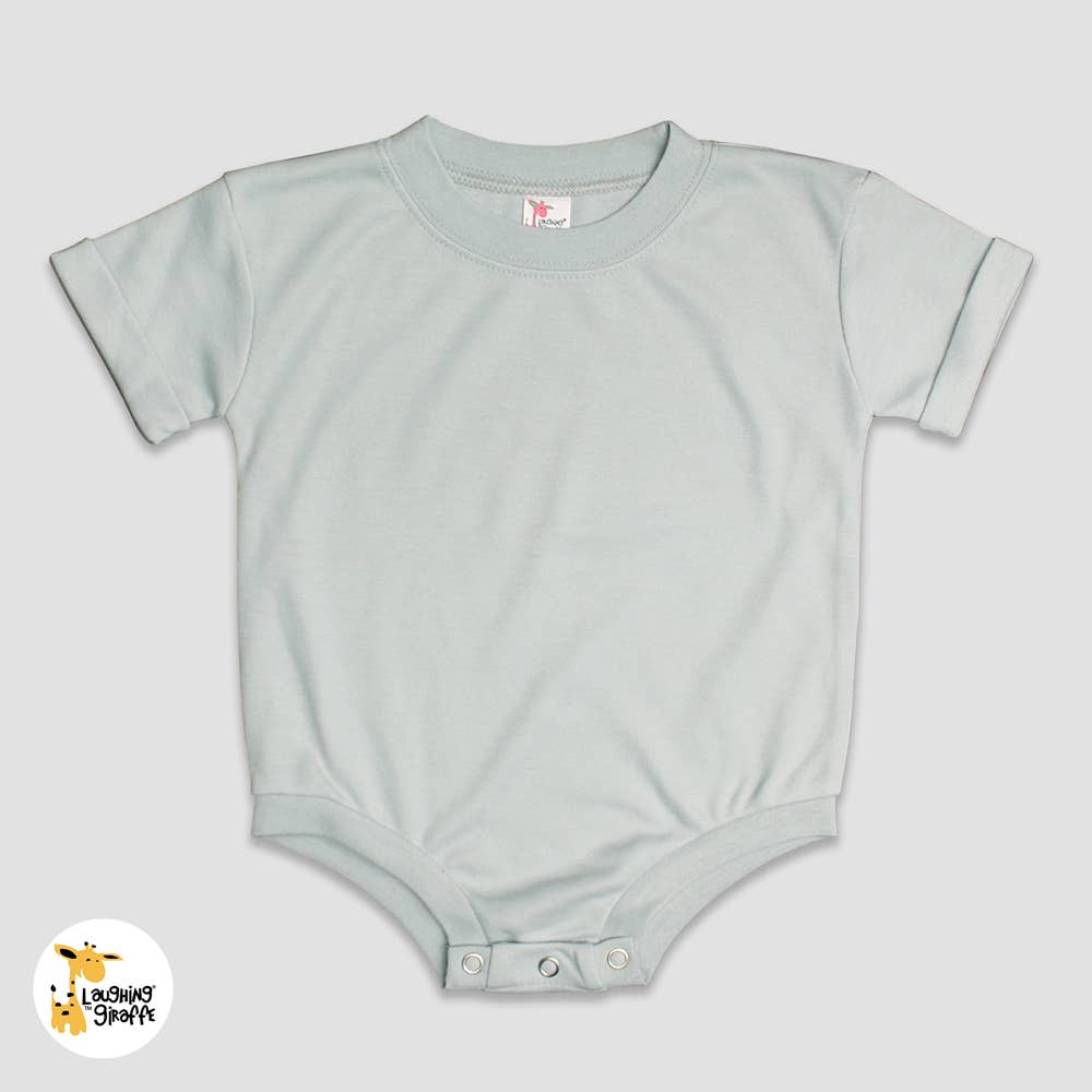 Infant Baby Bubble Romper Short Sleeve Sublimation Blanks Laughing Giraffe