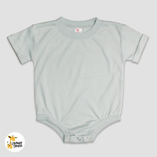 Infant Baby Bubble Romper Short Sleeve Sublimation Blanks Laughing Giraffe