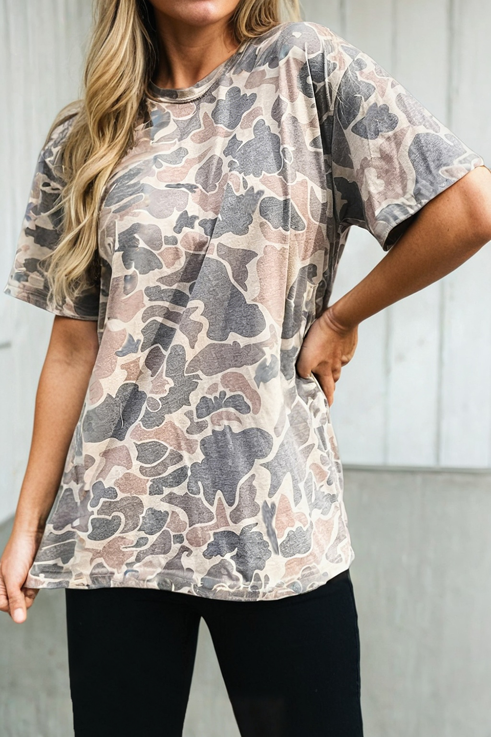 LAS Retro Camouflage Custom Women Casual T Shirt (S-4X) LA Society