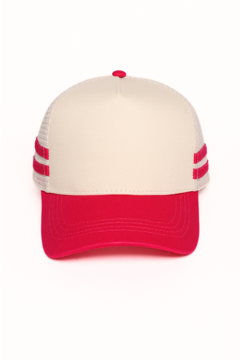 Retro Stripe Mesh Trucker Cap David And Young