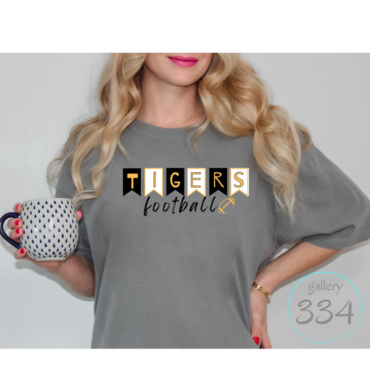 Banner Tigers Football Comfort Colors S/S