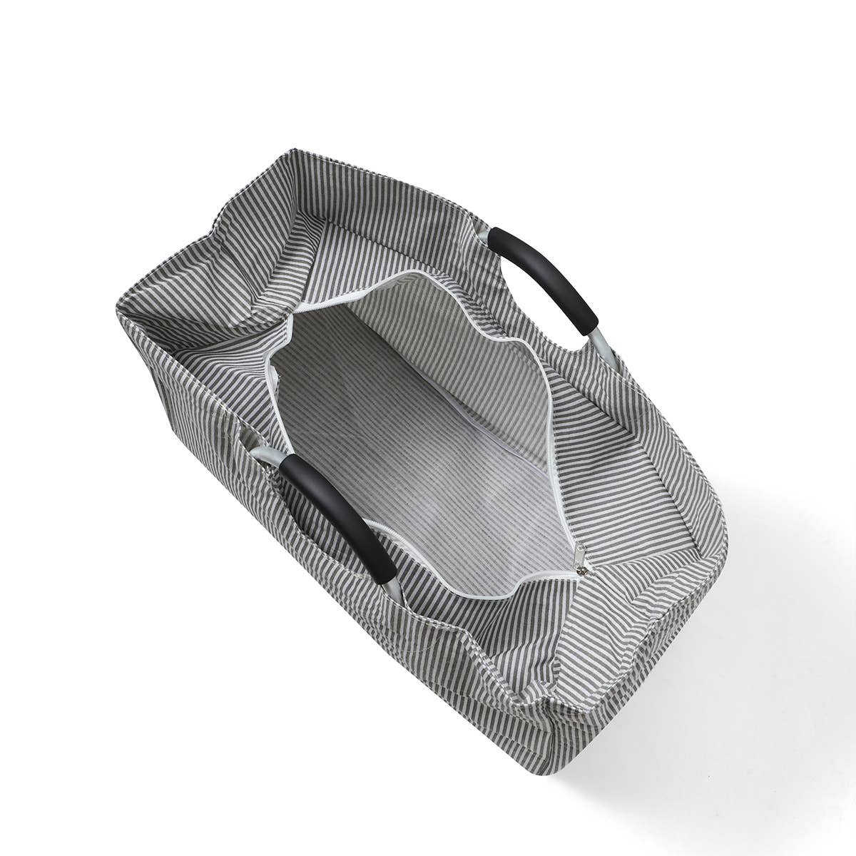 Collapsible Fabric Laundry Bag with Metal Handles Selini New York