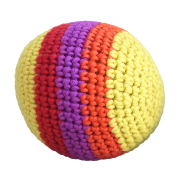 Extreme Retro Hand-Knitted Kick Pouch Footbag - 12/Display Novelty Brands