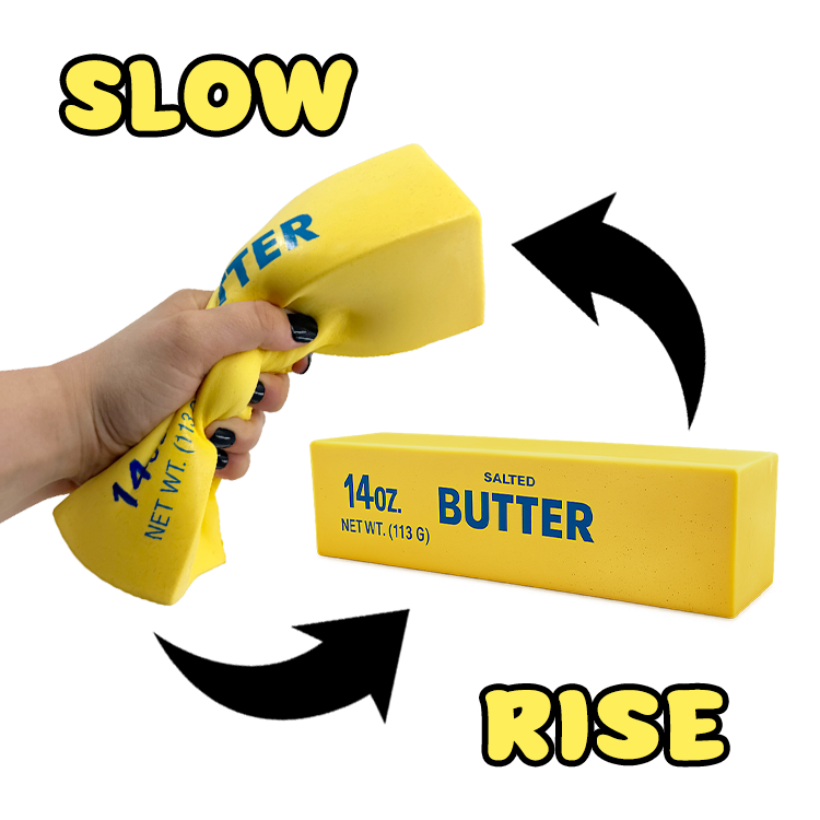 Fun Doh 10" JUMBO Butter Squish Slow Rise Toy- 9/Display Novelty Brands
